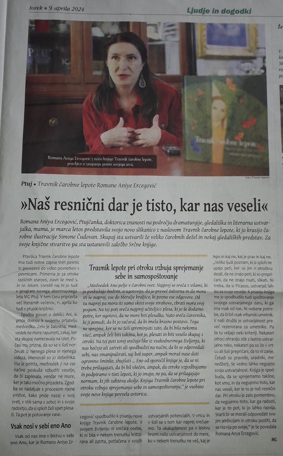 Članek Štajerski tednik o Travniku čarobne lepote